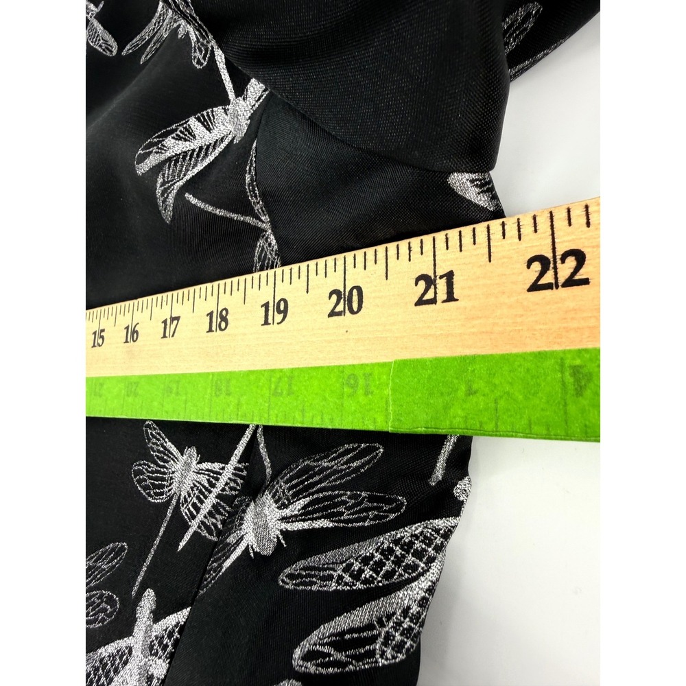 TALLIA Dragonfly Print Blazer Dinner Jacket Mens 40S Black Silver Festive - Picture 10 of 13